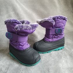 Kamik Winter Boots Purple Toddler Girl Sz 8 Lined Snow