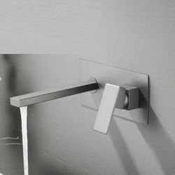Copper Body Hidden hot and Cold Inlet Wall Basin Faucet Hanging Wall Outlet Basin Embedded Concealed Faucet, 