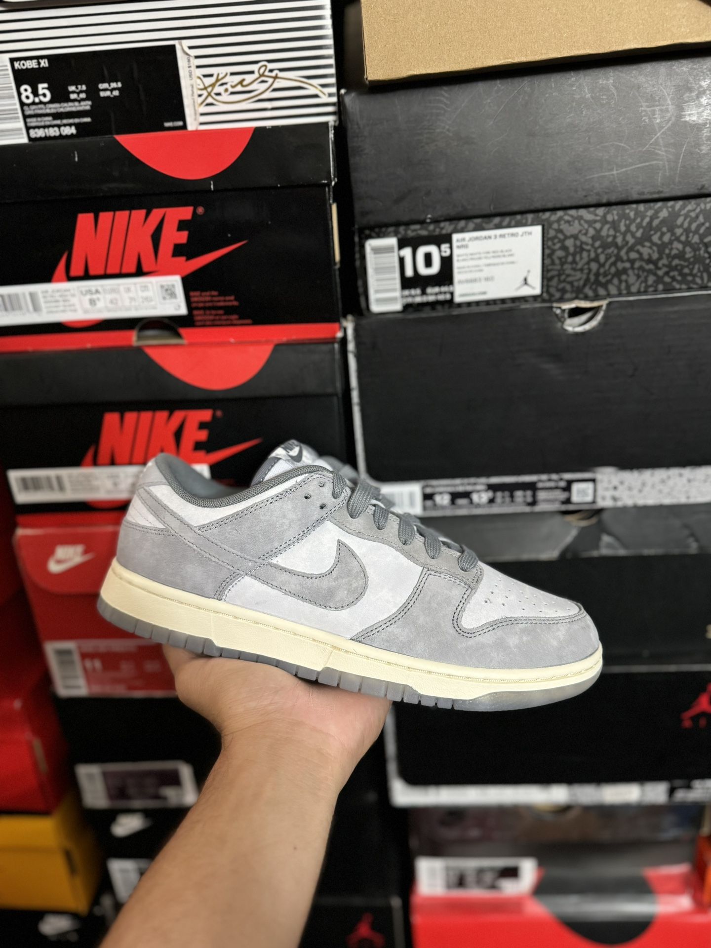 DS Nike Dunk Low Cool Grey Football Grey size 8M