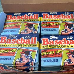 Topps 1989 Yearbook Cards Wax Packs Unopened 
