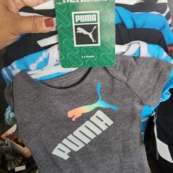  Aweome 5 Baby Puma Bodysuits / Ropa De Bebé 