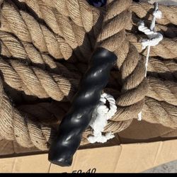 NEW 50-40  HEMP MANILA HEAVY BATTLE ROPE 2” DIAM TUG OF WAR  GYM EXERCISE WORKOUT  