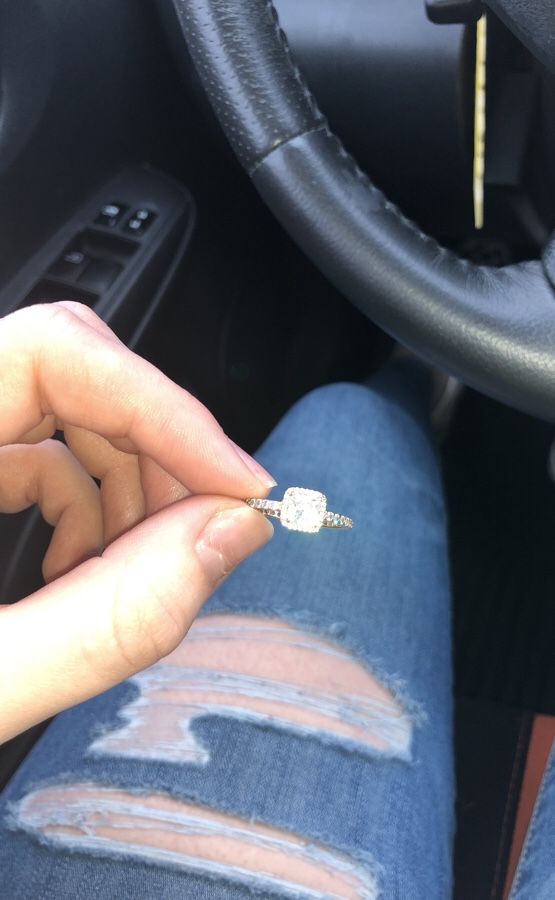 Rose gold Pandora promise ring