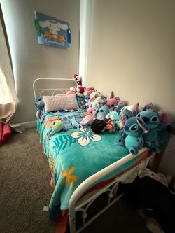 Twin bed with mattress