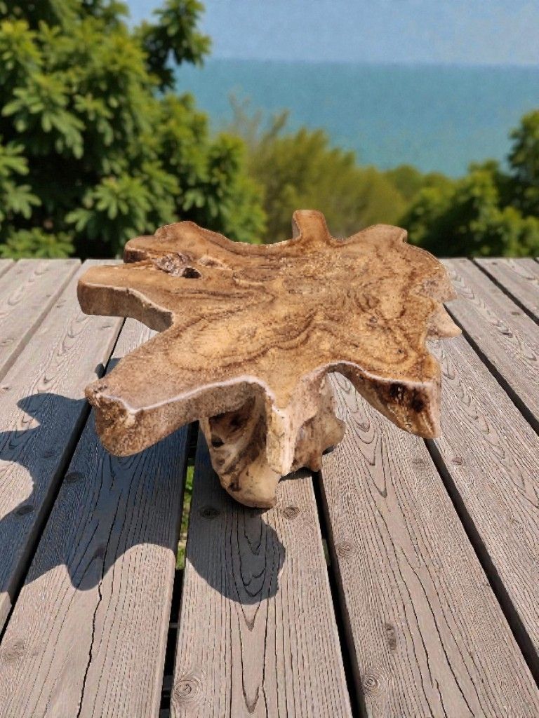 Teakroot Solid Live Edge Wood Coffee Table