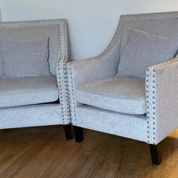 Studded Arm Chairs 