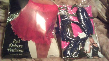 Red petticoat and cat costume