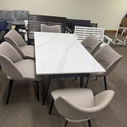 7 PCs Dinning Table (marble)