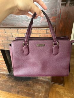 Kate Spade New York Purple Saffiano Leather Satchel