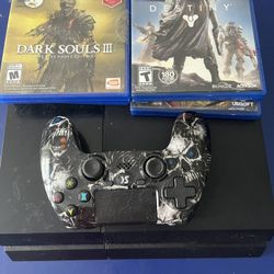 PS4 Console, Controller & 4 Games