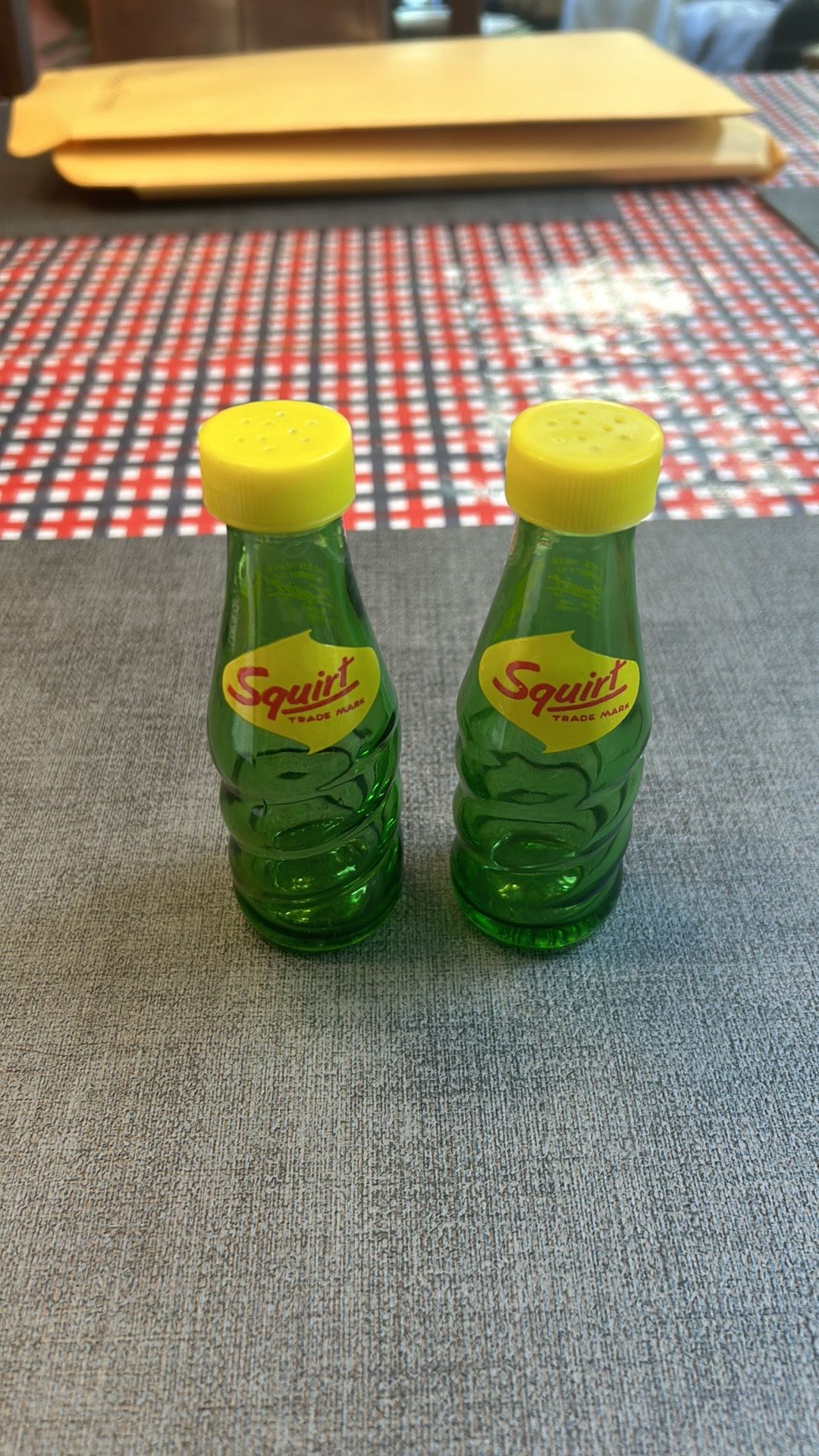 Vintage “Squirt” Soda Pop Salt and Pepper Shakers
