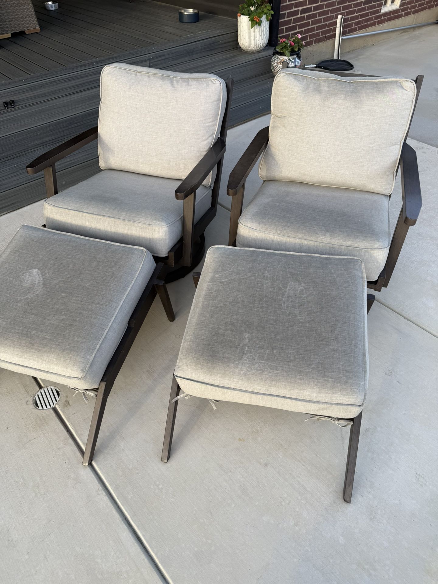 Plank And Hide Lounge Chairs (Set Of 2)