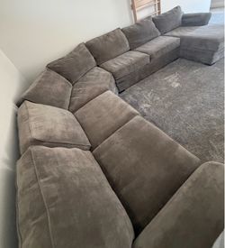 Large gray sectional