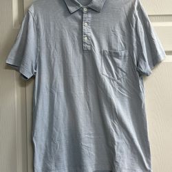 J Crew Men’s Light Blue Garment Dyed Polo Shirt - Size XL - GUC