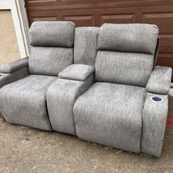 Gray Electric Recliner Sofa Couch