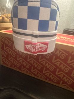 Vans blue checkered woman