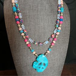 Handmade Boho Moonstone Necklace 