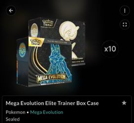 Pokémon Mega Evolution Elite Trainer Box Case x10
