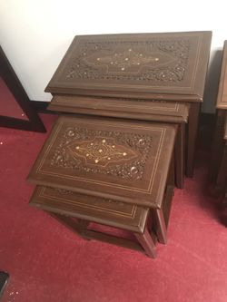 Tables set (solid wood