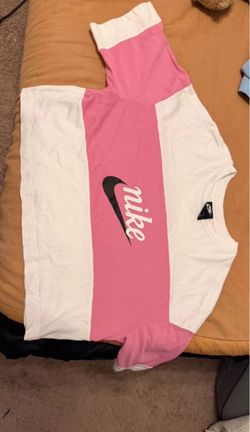 Nike Pink and White Graphic T-Shirt
