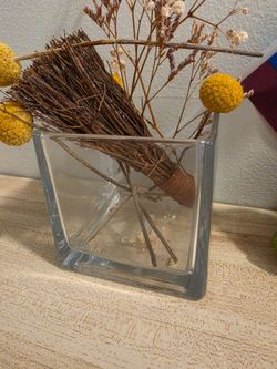 Glass cube vase