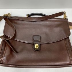 Vintage Coach 5266 Beekman Messenger Bag / Briefcase Brown Glove Leather USA