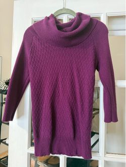 Women’s turtleneck purple sweater