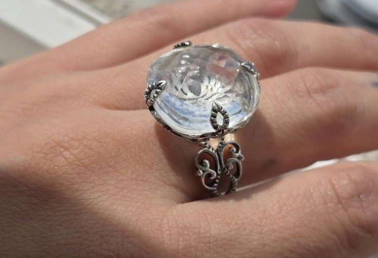 925 Stamped Silver Vintage Ring  Size 8