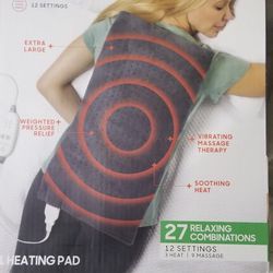 12 Settings Massaging Weighted Heating Pad 