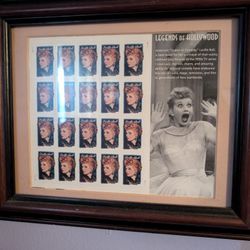I Love Lucy Stamp Framed