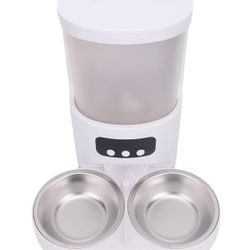 Smart Automatic Cat Feeder 4L Large Capacity Dual Bowl Pet Food Dispenser