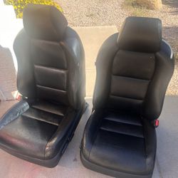 Acura TL 04-08 Front Black Leather Seats 