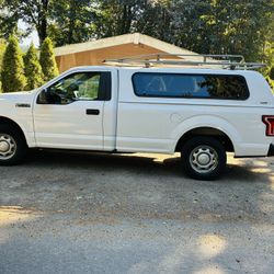 lladder rack for truck mounted on 8ft bed canopy ford truck 