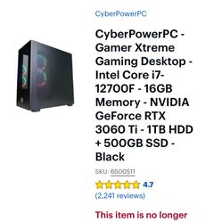 CyberPowder Gaming PC - Full Set Up