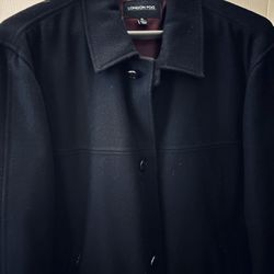 Men’s Black Wool Coat “London Fog”