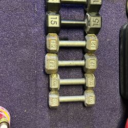 Dumbbells 15LB 12 LB 8LB 