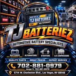 Vehicle batteries alternator, starters, AC compressor