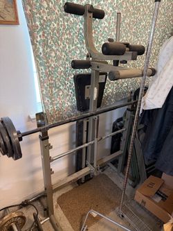 Home Gym Weight Bench with Barbell Rack