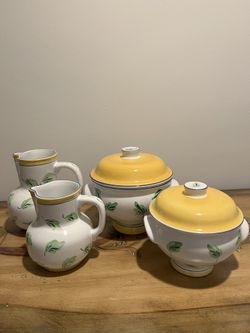 Herend Hungary Village Pottery Soup Tureen Pitcher Vase