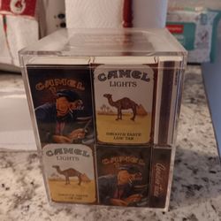 1994 VINTAGE  BOXES OF WOODEN STICK CAMEL MATCHES IN PLASTIC CUBE