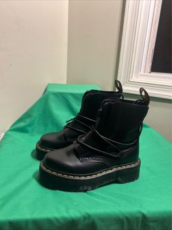 DR. MARTENS JARRICK II LACED ZIP FRONT LEATHER PLATFORMS Size Men’s 5, Womens 6 new NO BOX