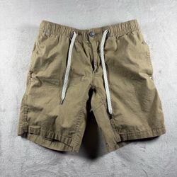Vuori Ripstop Shorts Men’s Small Beige Khaki V370 Drawstring Hiking Outdoors #8F