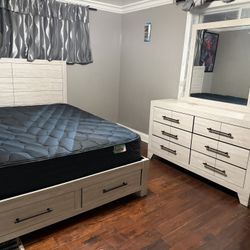 Cama Queen Tocador Y Colchon Quality Nuevo 