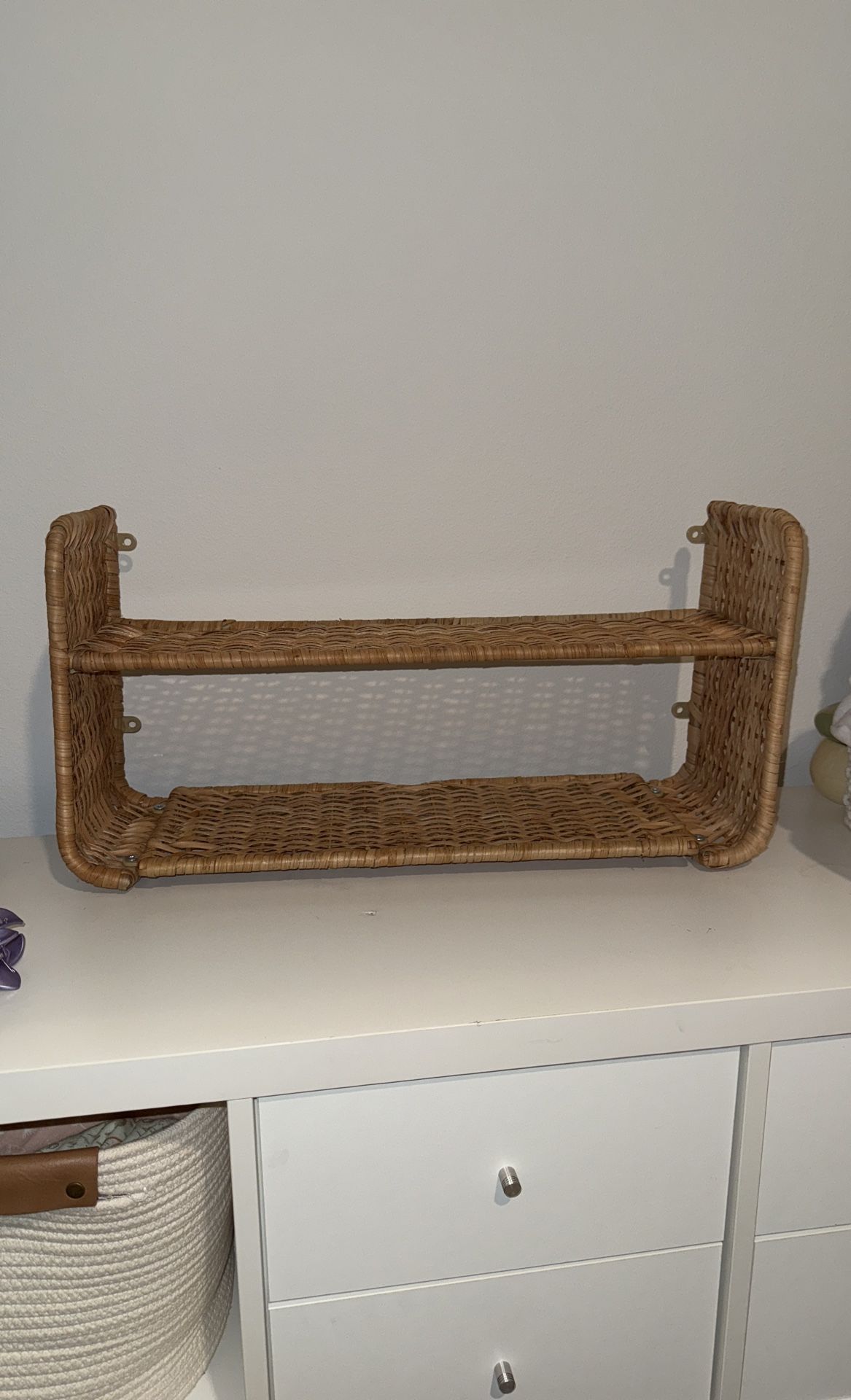 Ikea rattan shelf