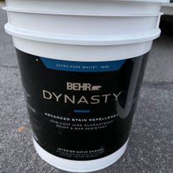 Sealed 5 Gal Behr Dynasty Interior Satin Paint And Primer