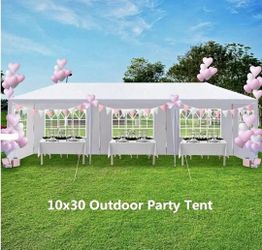 10’X30’ Outdoor Canopy Tent with Removable Sidewalls Gazebo Shelter Pavilion for Backyard BBQ Camping Picnic Parties Wedding Ceremony, Easy Assemble
