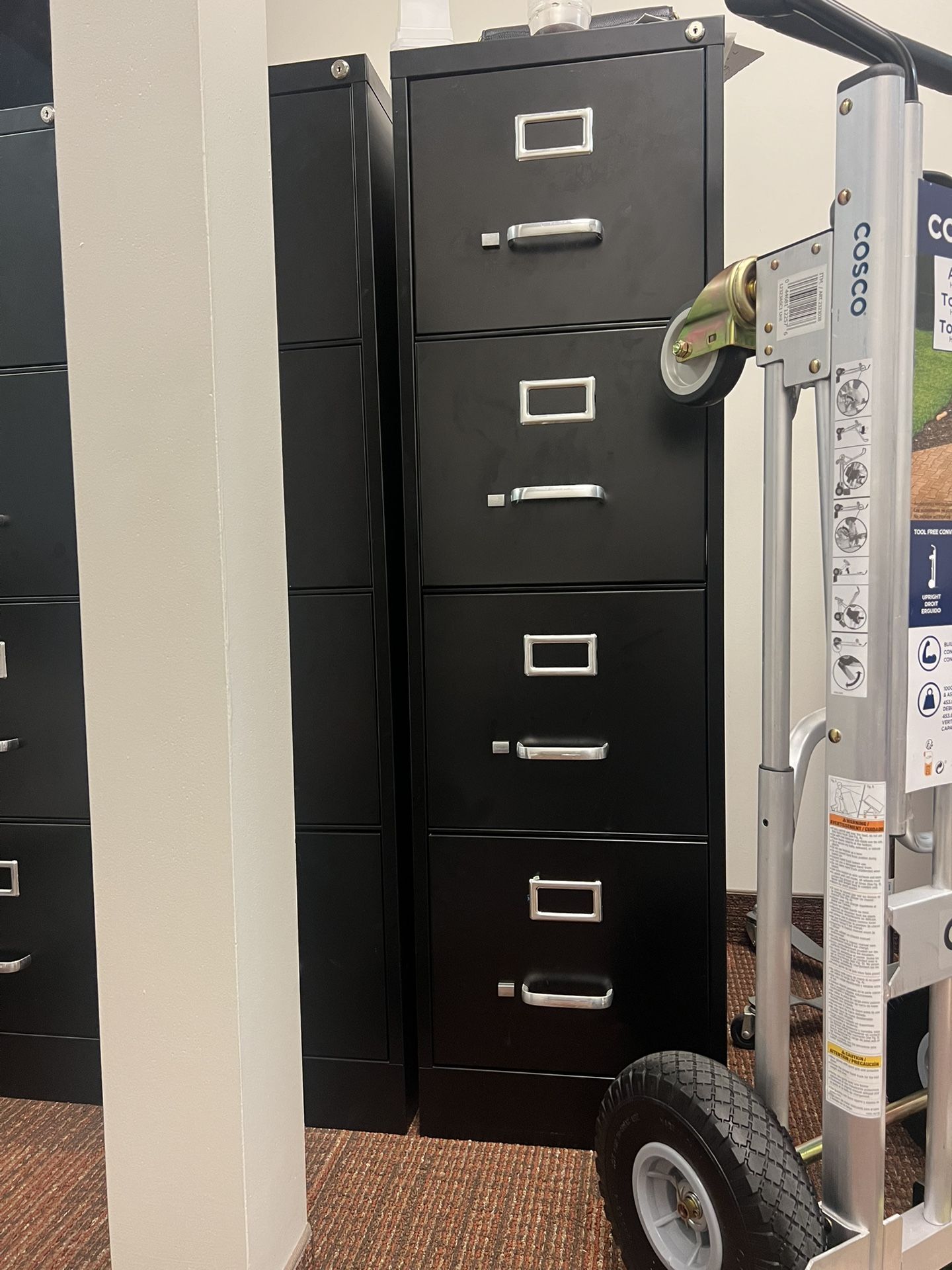 Two Metal Filing Cabinets 