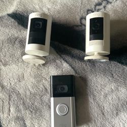 Lot Of 3 Ring Cameras 
