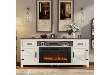 New,80”TV STAND WITH Fireplace ( Already Assembled 