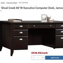 Sauder Shoal Creek Executive Desk